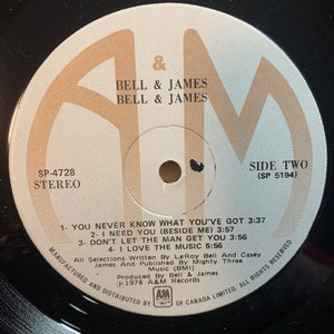 Bell & James - Bell & James Vinyl Record