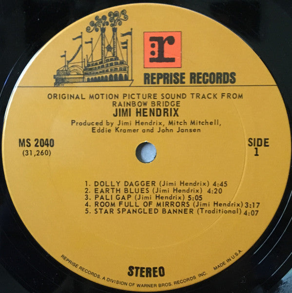 Jimi Hendrix - Rainbow Bridge / Original Motion Picture Sound Track - 1971