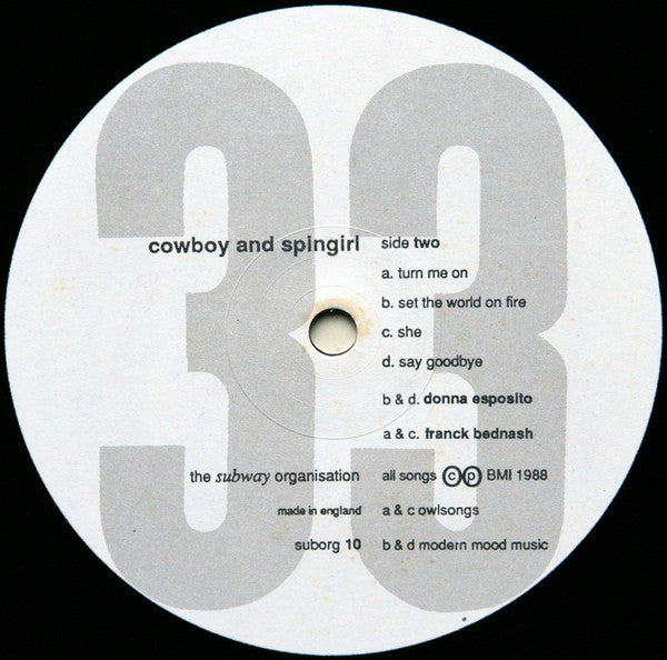 Cowboy & Spin Girl - Cowboy And Spin Girl - 1989