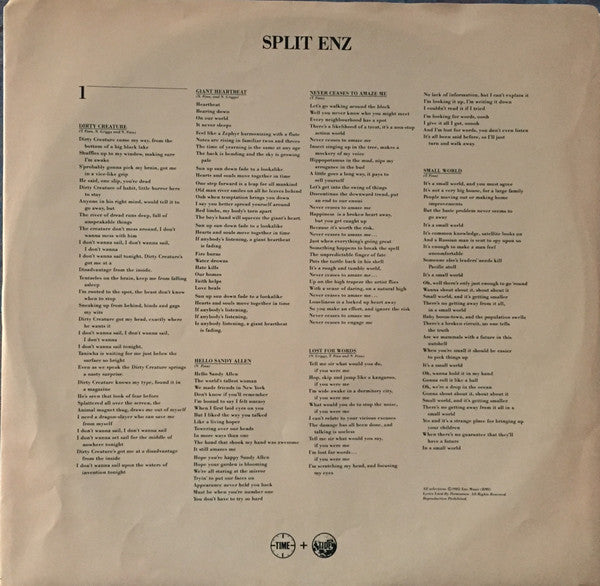 Split Enz - Time And Tide