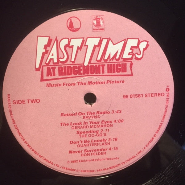Various - Fast Times At Ridgemont High (Music From The Motion Picture) - 1982