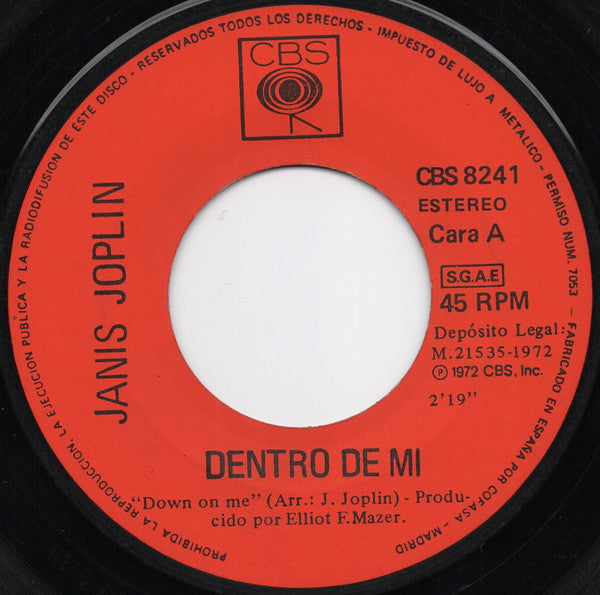 Janis Joplin - Dentro De Mi - 1972