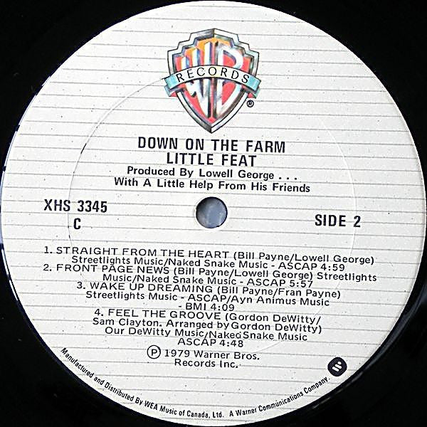 Little Feat - Down On The Farm - 1979