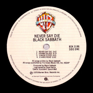 Black Sabbath - Never Say Die! Vinyl Record