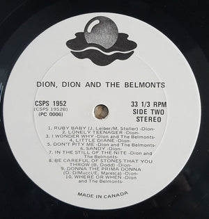 Dion & The Belmonts - Dion, Dion And The Belmonts Vinyl Record