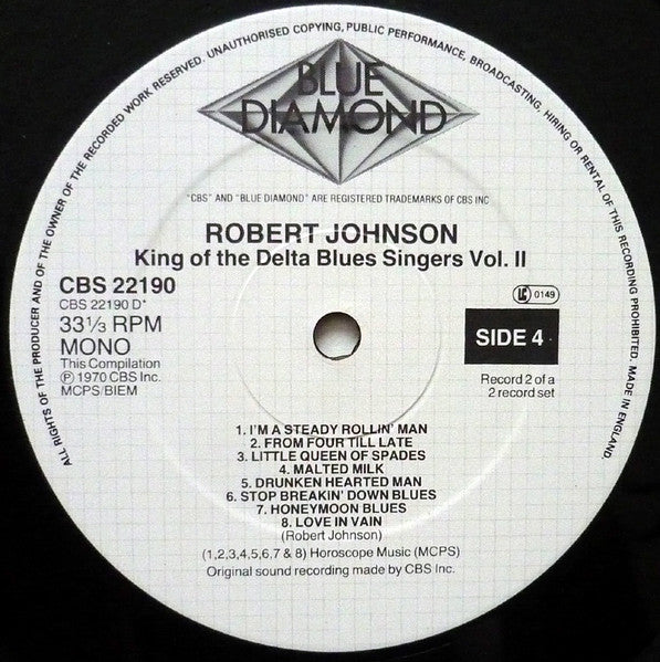 Robert Johnson - King Of The Delta Blues Singers Volumes 1 & 2 - 1985