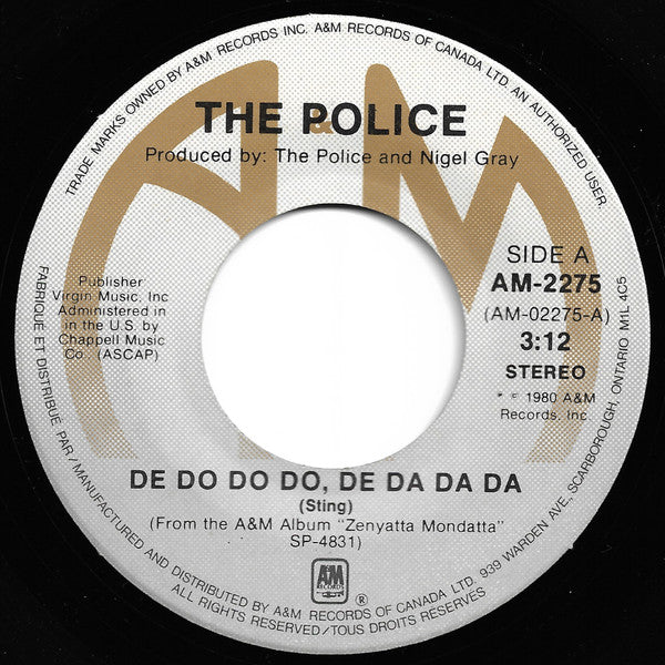 The Police - De Do Do Do, De Da Da Da / Friends
