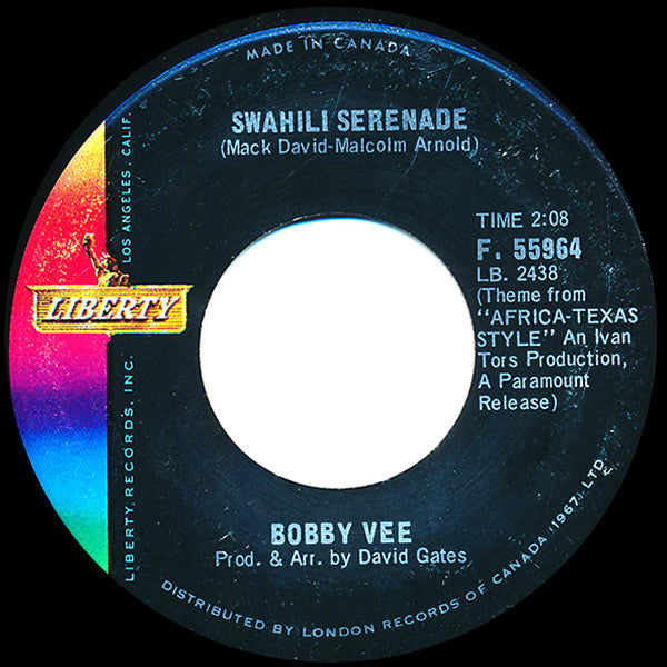 Bobby Vee And Strangers (17), The - Come Back When You Grow Up / Swahili Serenade - 1967