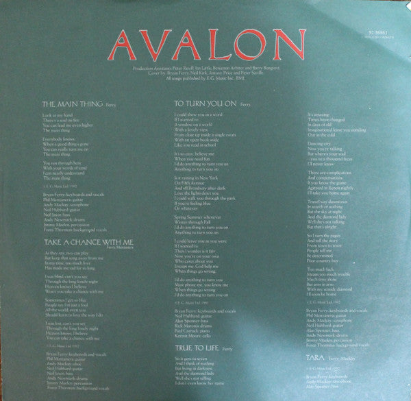 Roxy Music - Avalon