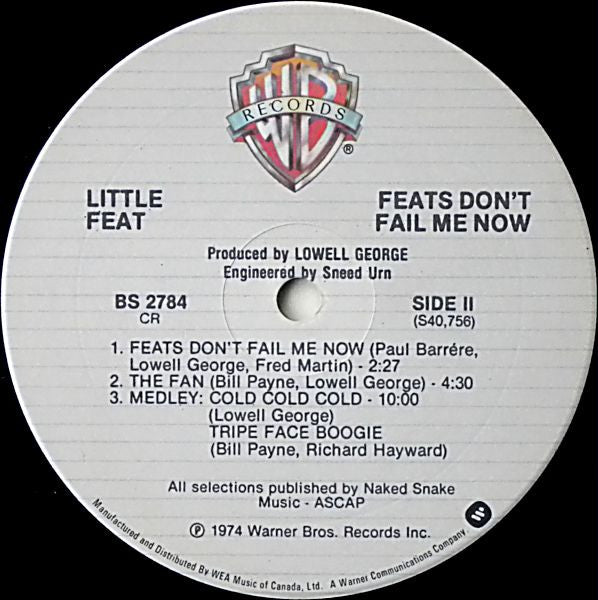 Little Feat - Feats Don't Fail Me Now - 1979