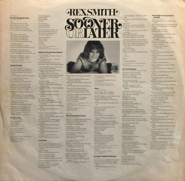 Rex Smith - Sooner Or Later - 1979