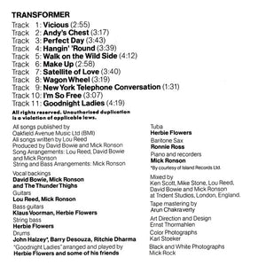 Lou Reed - Transformer (CD) - 1983