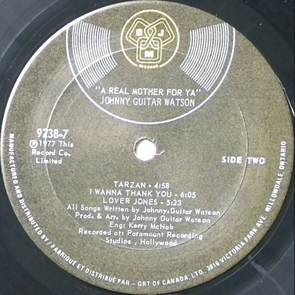 Johnny Guitar Watson - A Real Mother For Ya - 1977
