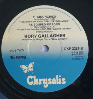 Rory Gallagher - Shadow Play / Brute Force And Ignorance B/w Moonchild / Souped Up Ford - 1978