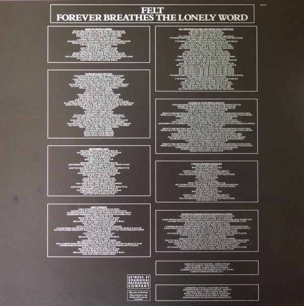 Felt - Forever Breathes The Lonely Word