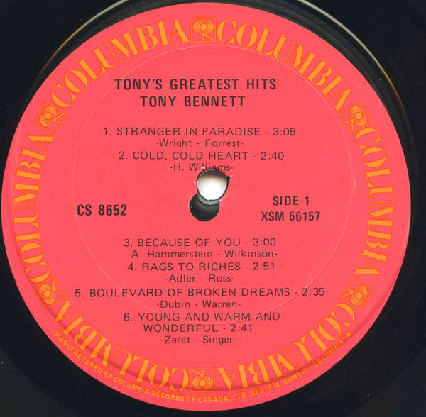 Tony Bennett - Tony's Greatest Hits -