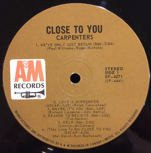 Carpenters - Close To You - 1970