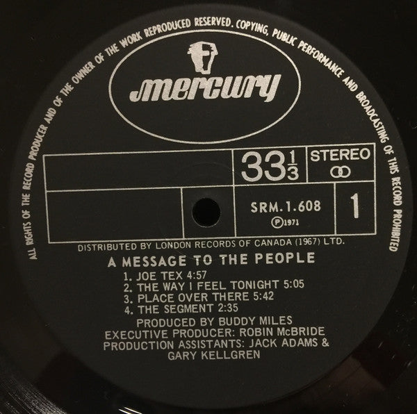 Buddy Miles - A Message To The People - 1971