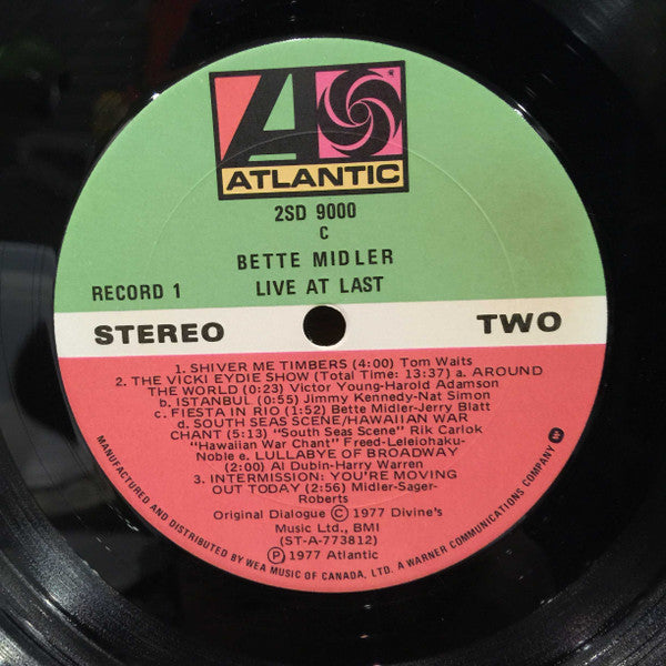 Bette Midler - Live At Last