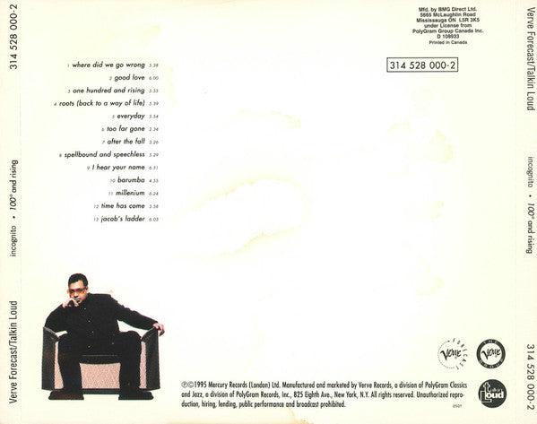 Incognito - 100° And Rising (CD) - 1995
