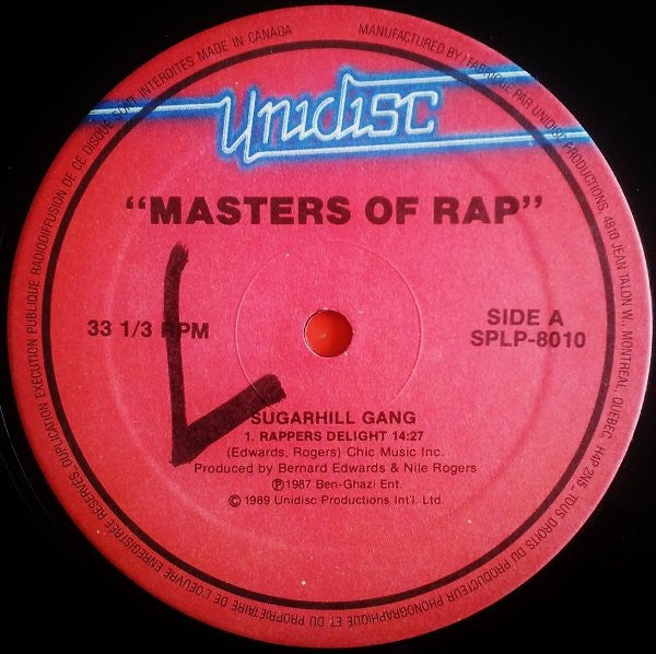 Various - Masters Of Rap - 1989