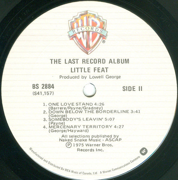 Little Feat - The Last Record Album - 1979