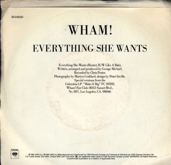 Wham! - Everything She Wants (Remix)