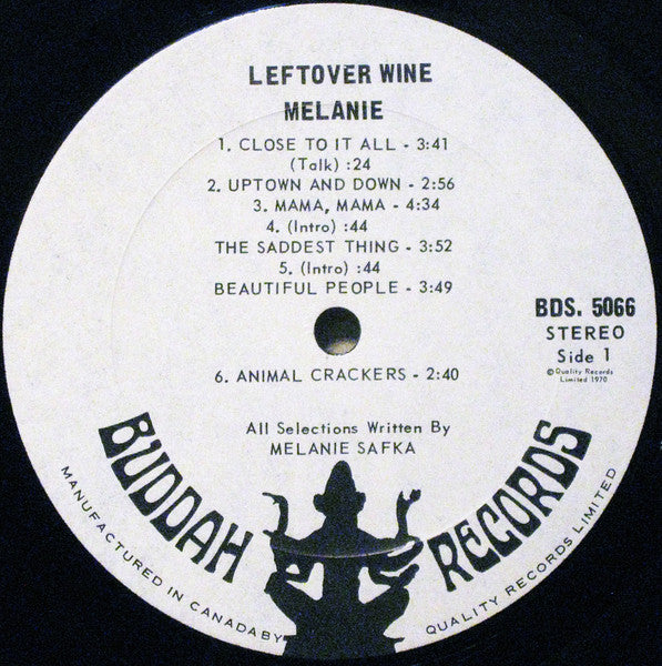 Melanie - Leftover Wine - 1970