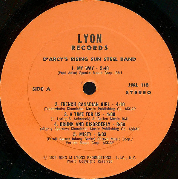 D'Arcy's Rising Sun Steel Band - D'Arcy's Rising Sun Steel Band - 1975