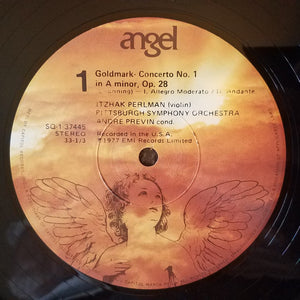 Karl Goldmark, Pablo De Sarasate, Itzhak Perlman, André Previn, Pittsburgh Symphony Orchestra - Violin Concerto No. 1 In A Minor / Zigeunerweisen - 1979