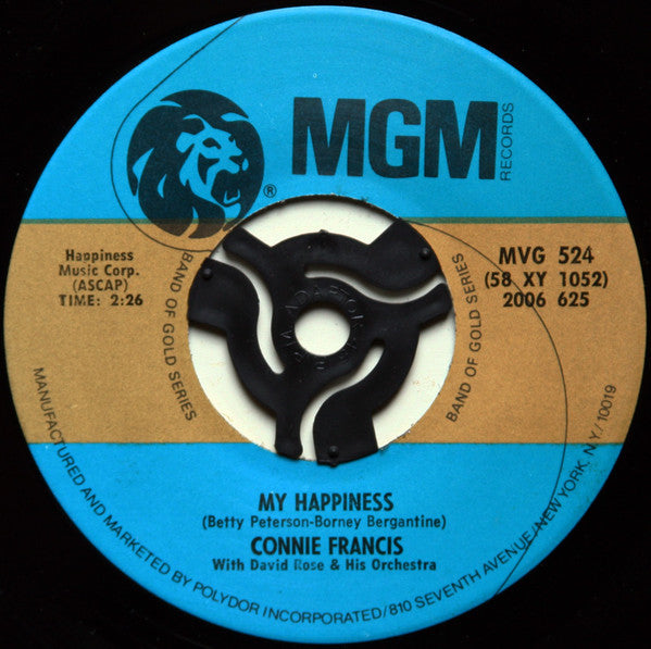 Connie Francis - My Happiness / If I Didn't Care -