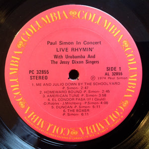 Paul Simon - Live Rhymin' Vinyl Record