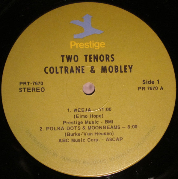 John Coltrane With Hank Mobley - 2 Tenors - 1972