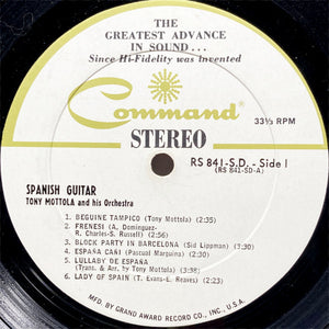 Tony Mottola And His Orchestra - Spanish Guitar - 1962