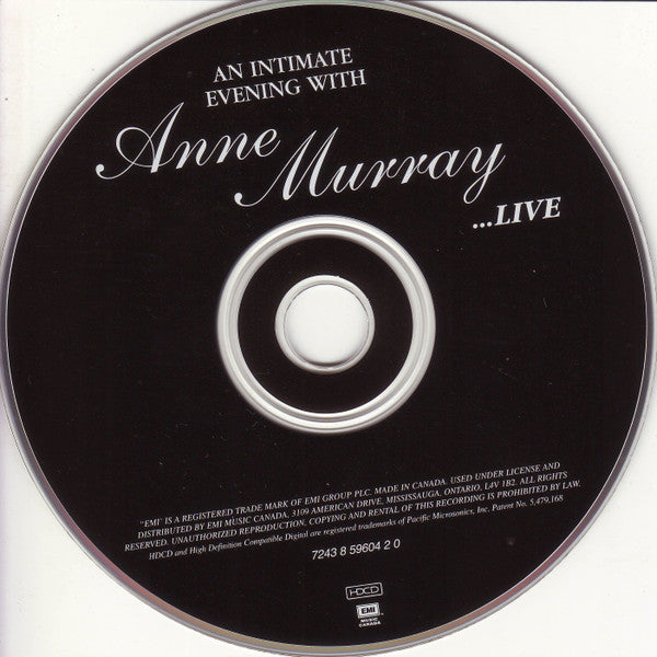 Anne Murray - An Intimate Evening With Anne Murray...Live (CD) - 1997