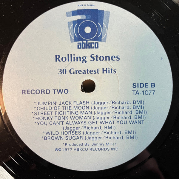 The Rolling Stones - 30 Greatest Hits Vinyl Record