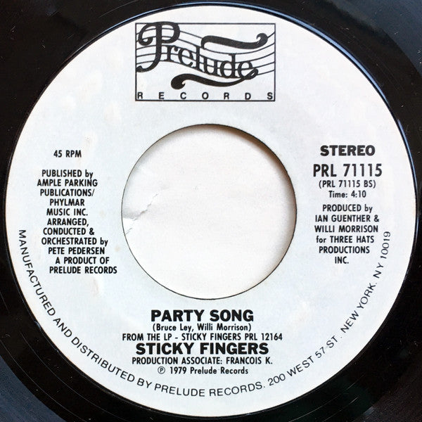 Sticky Fingers - Wastin' My Love / Party Song - 1979