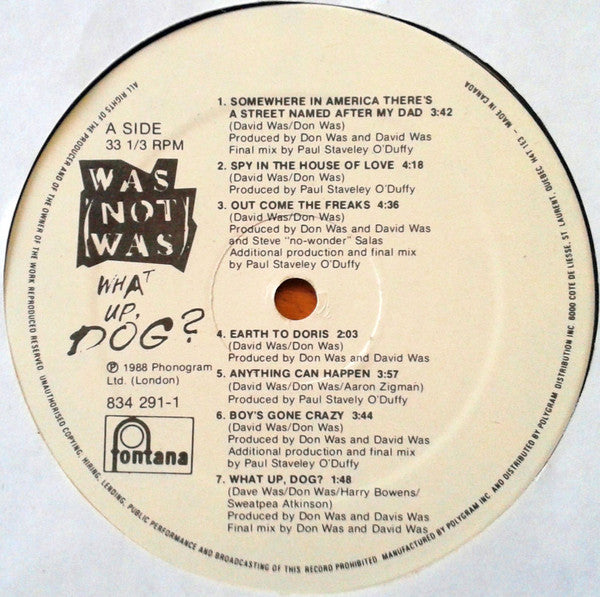 Was (Not Was) - What Up, Dog? - 1988
