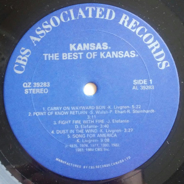 Kansas  - The Best Of Kansas Vinyl Record