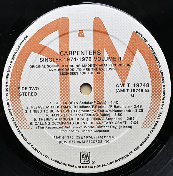Carpenters - The Singles 1974-1978 - 1978