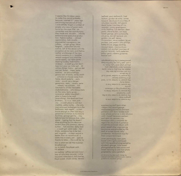 Lowell George - Thanks I'll Eat It Here - 1979