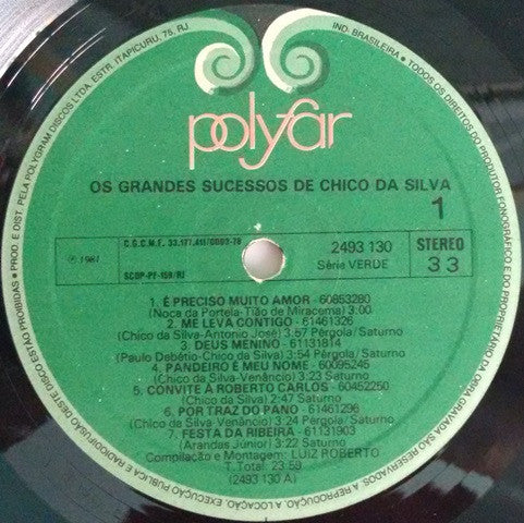 Chico Da Silva - Os Grandes Sucessos De Chico Da Silva  - 1981