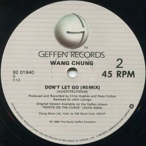 Wang Chung - Dance Hall Days - 1984