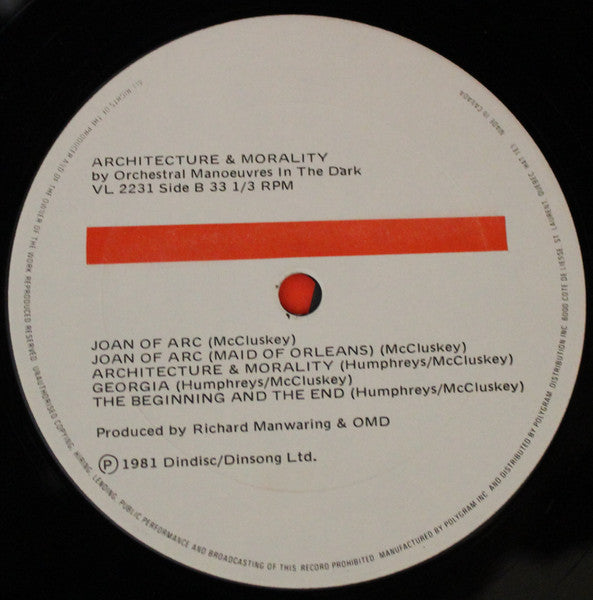 Orchestral Manoeuvres In The Dark - Architecture & Morality - 1981
