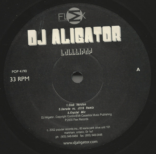 DJ Aligator - Lolllipop / The Whistle Song (The UK Remixes) - 2002