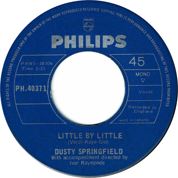 Dusty Springfield - You Don't Have To Say You Love Me / Little By Little Vinyl Record