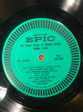 Ahmad Jamal - The Piano Scene Of Ahmad Jamal - 1959