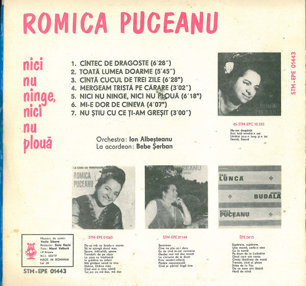 Romica Puceanu - Nici Nu Ninge, Nici Nu Plouă