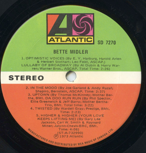 Bette Midler - Bette Midler - 1973