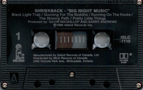 Shriekback - Big Night Music Vinyl Record